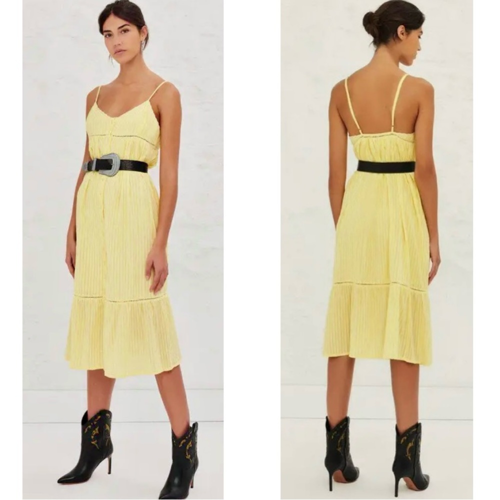 ba&sh Yellow Midi Dress